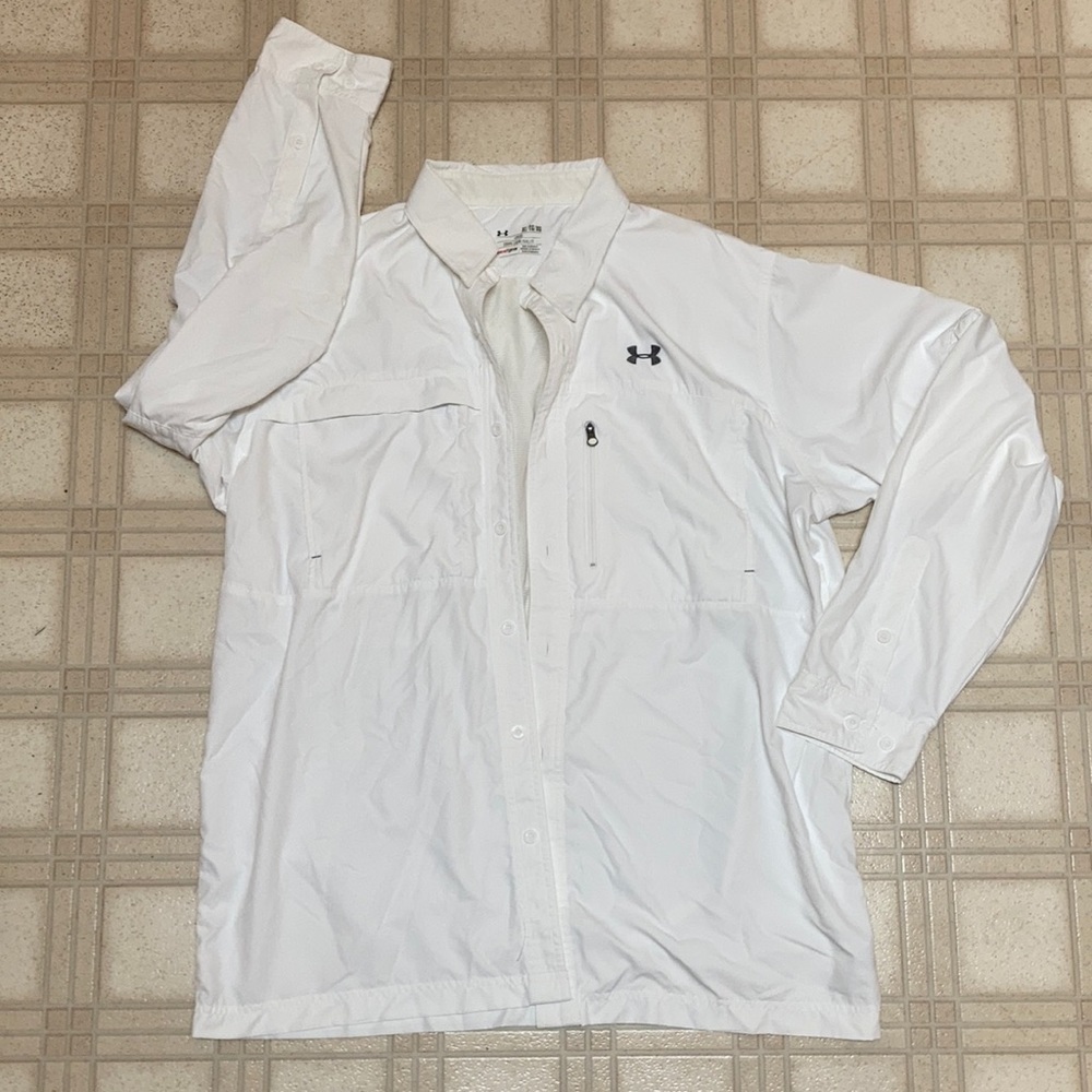 Men’s Under Armour heatgear shirt XL white —